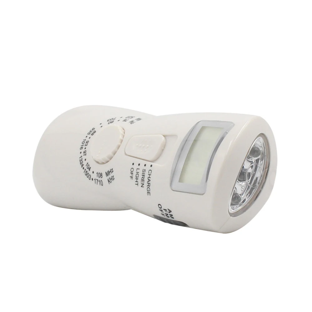 Mini Emergency torch Portable Hand Crank Dynamo Power Supply AM / FM Radio With Flashlight Compass for Camping | Электроника