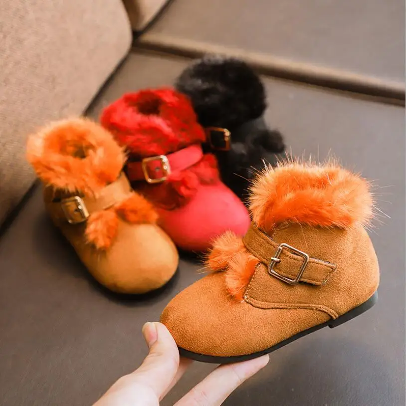 Зимние детские ботинки из натуральной кожи для мальчиков и девочек Резиновые