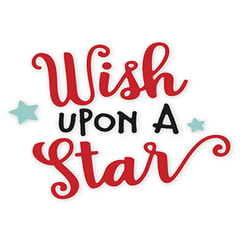 Новые милые слова Wish Upon a Star 2020 металлические пресс-формы для скрапбукинга сделай