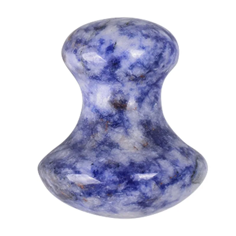 

Mushroom shaped energy stone blue dot stone mushroom head Jade Beauty Massager eye massage mushroom stone energy stone
