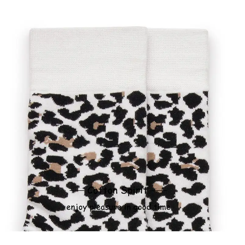 Women Men Solid Leopard Cotton Sport Socks Ankle Sock Unisex Animal Ivory Base Short Winter Socks 5 pairs/ lot AL185SC