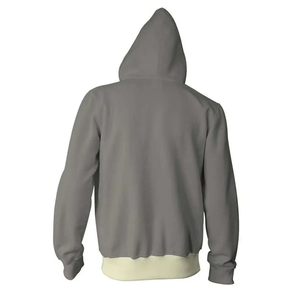 Толстовки в стиле аниме Мой сосед Тоторо Серый повседневная мужская толстовка