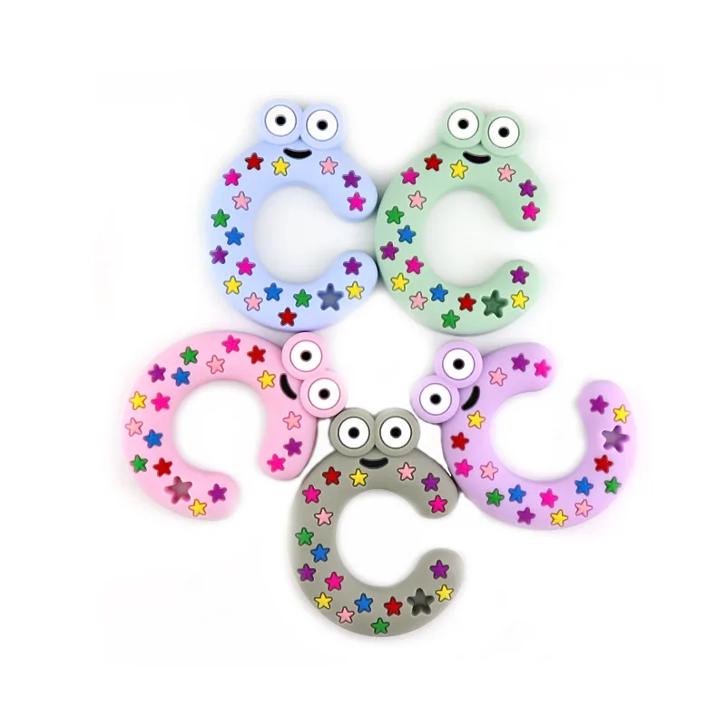 Baby Silicone Teethers BPA Free Food Grade ABC Tiny Rod Teething Necklace Shower Gifts Cartoon Teether Kid Toys | Мать и ребенок