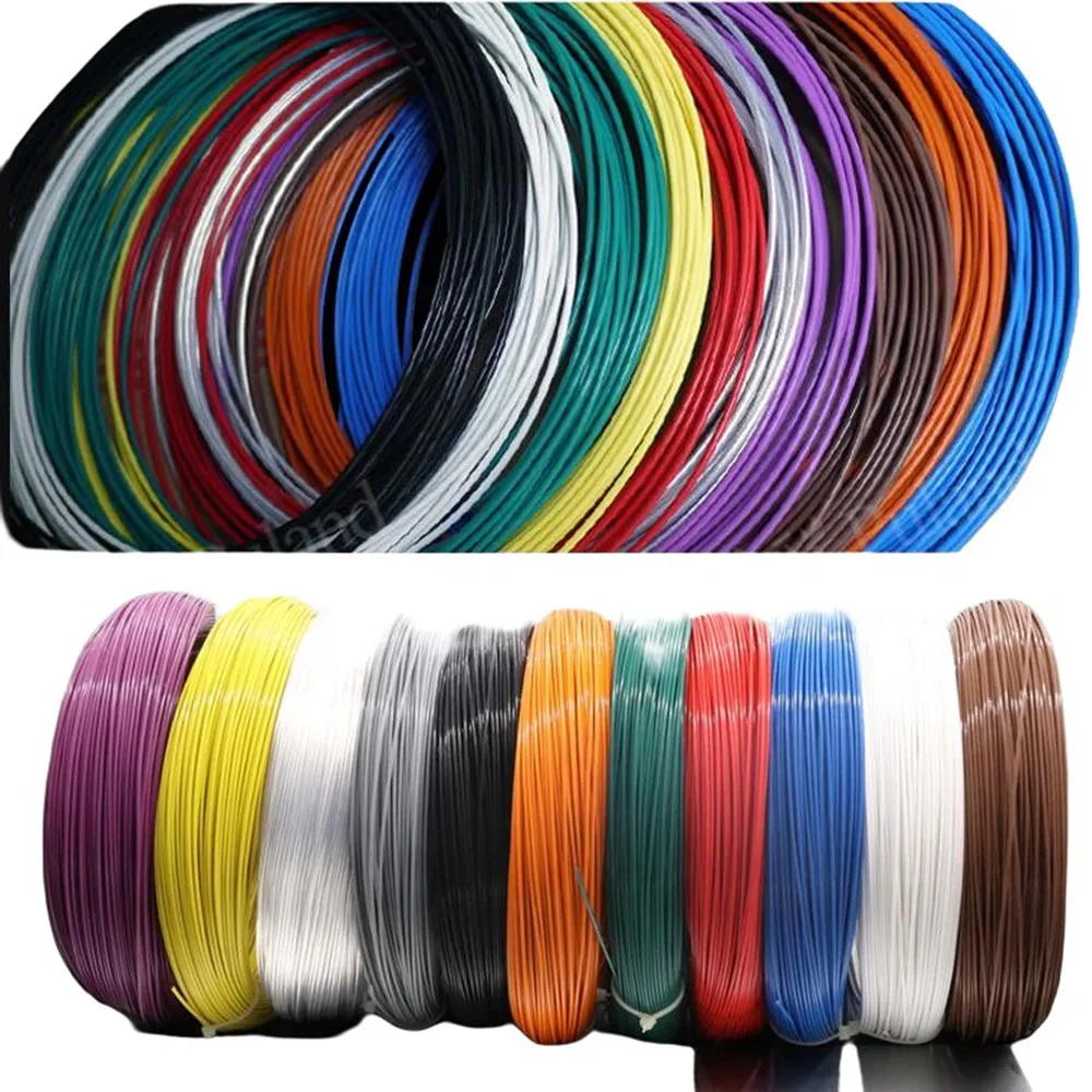 

FF46-2 FEP PFEP PTFE Teflo Silver-Plated Copper Stranded Cable HighTemperature Electronic Wire 11 14 16 18 20 22 24 26 28 30AWG