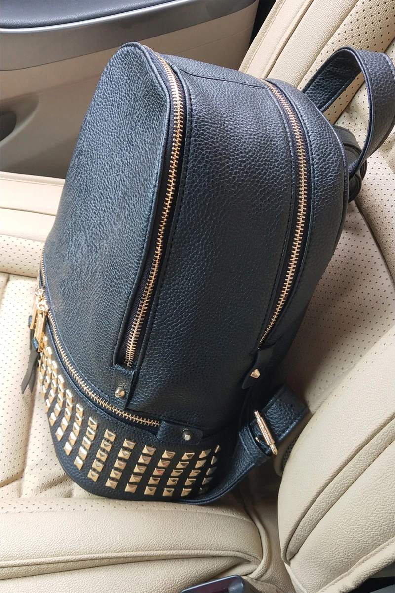 Роскошный кожаный рюкзак для женщин дизайнерская брендовая Водонепроницаемая