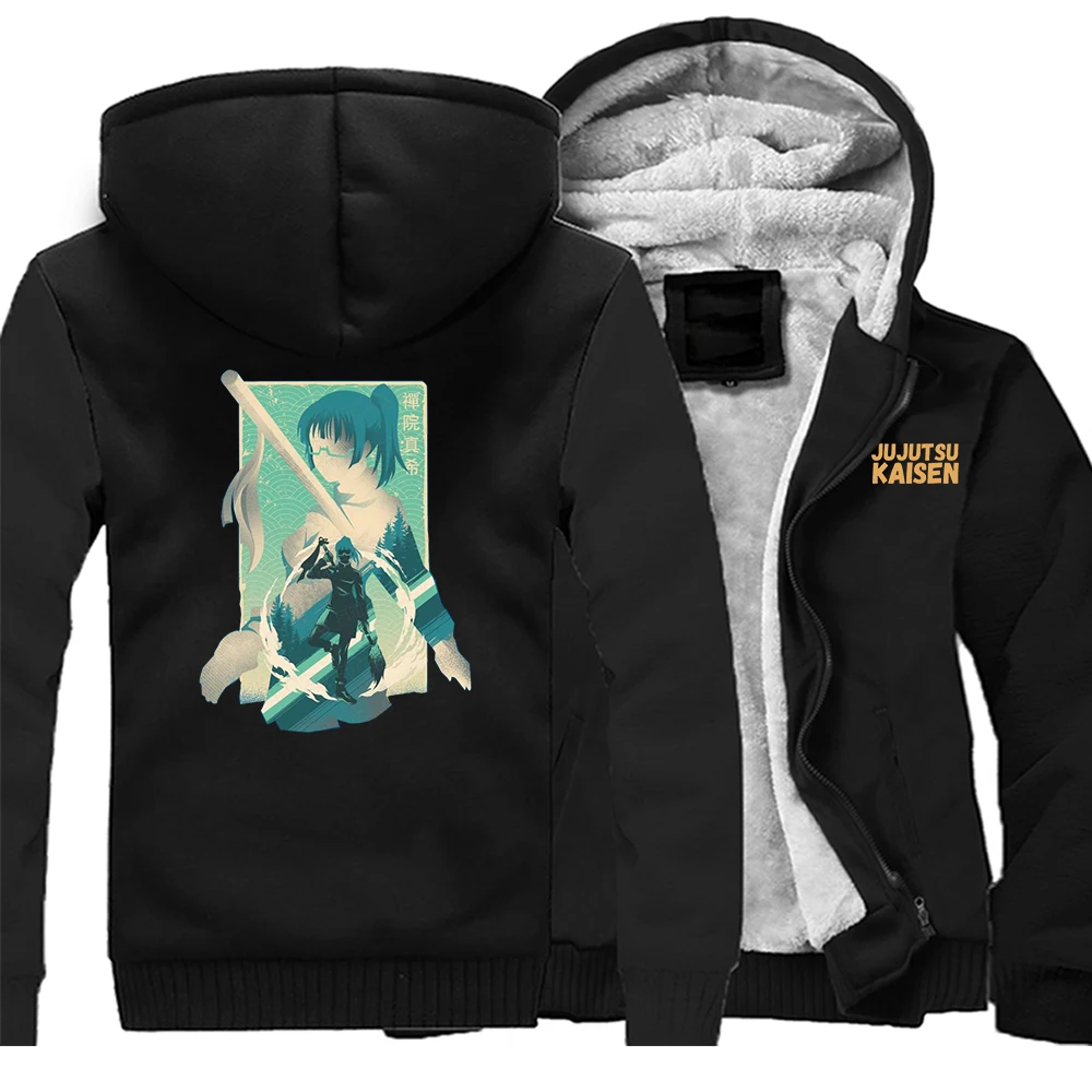 

Jujutsu Kaisen Anime Fleece Men Hoodies Bomber Jacket Jujutsu Kaisen Streetwear Fabrics Streetwear Mens Fitness Sportswear