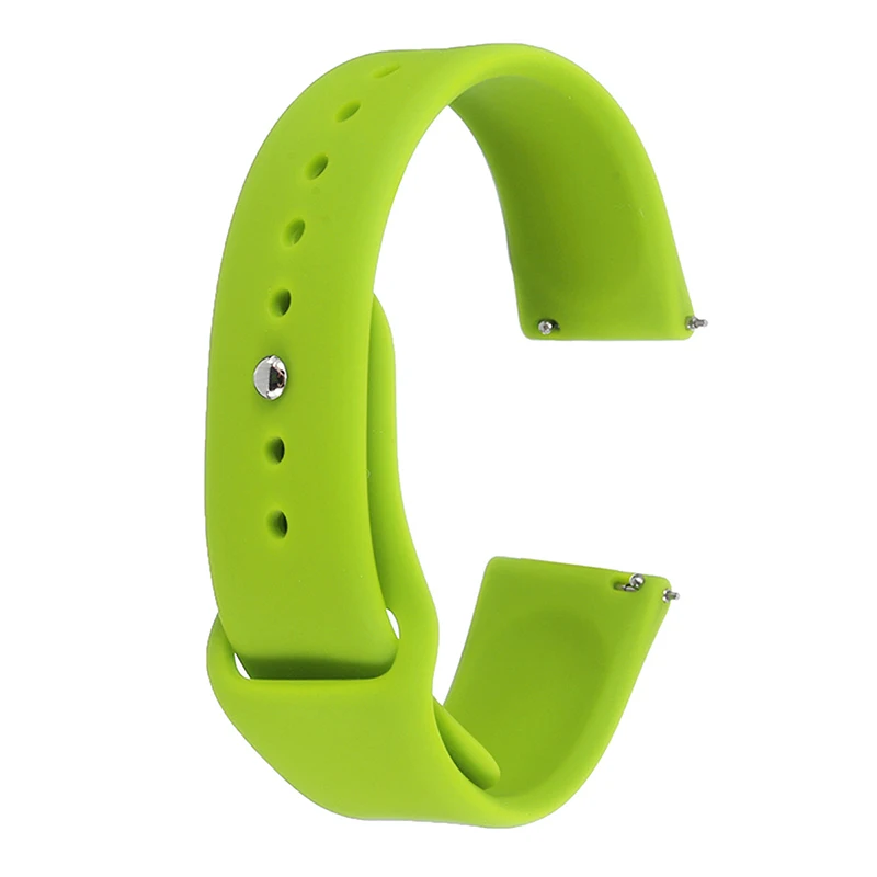 Green 20 мм замена силиконовый ремешок для часов для samsung Шестерни S4 huawei часы 2 Xiaomi Huami Amazfit Bip A1608 Смарт ремешок для наручных часов - Цвет: Green