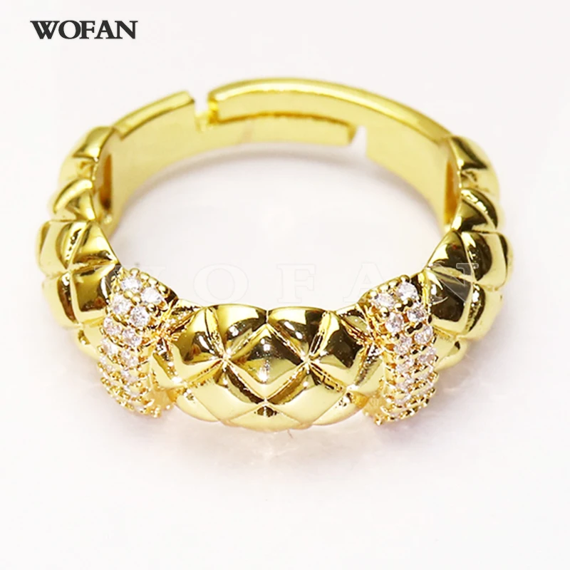 

10 Pcs New design metal rings Zircon rings fashion Open rings jewelry Rings jewelry rings Gold color rings women Rings51339