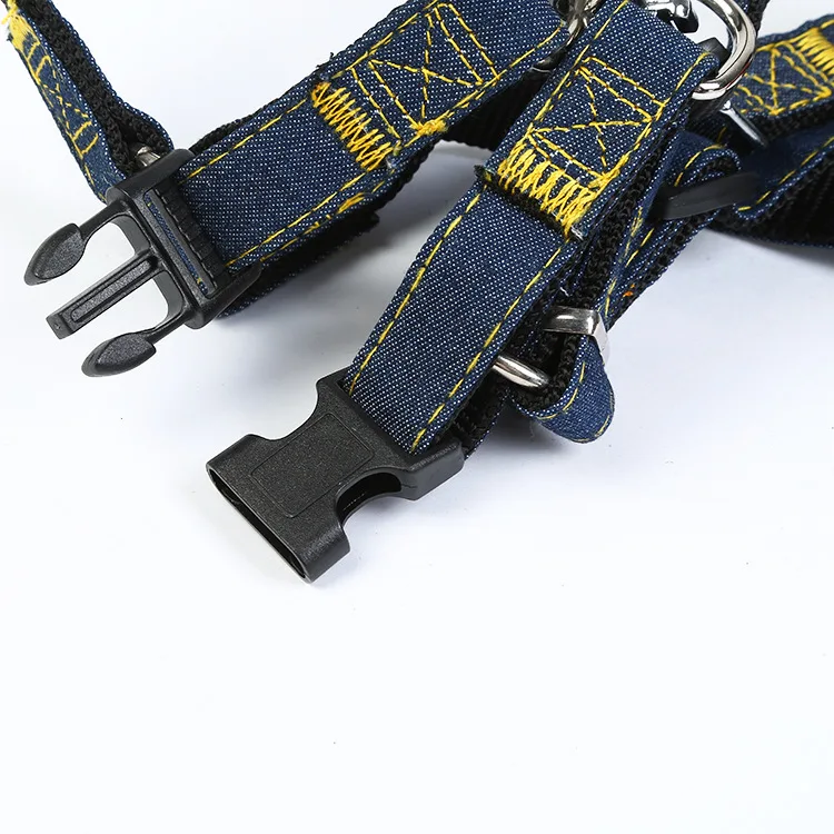 

Pet Cat Puppy Dog Harness Soft Walk Vest and Leash Jean Set Freely For Small Medium Large Dogs Puppy Training Accessories