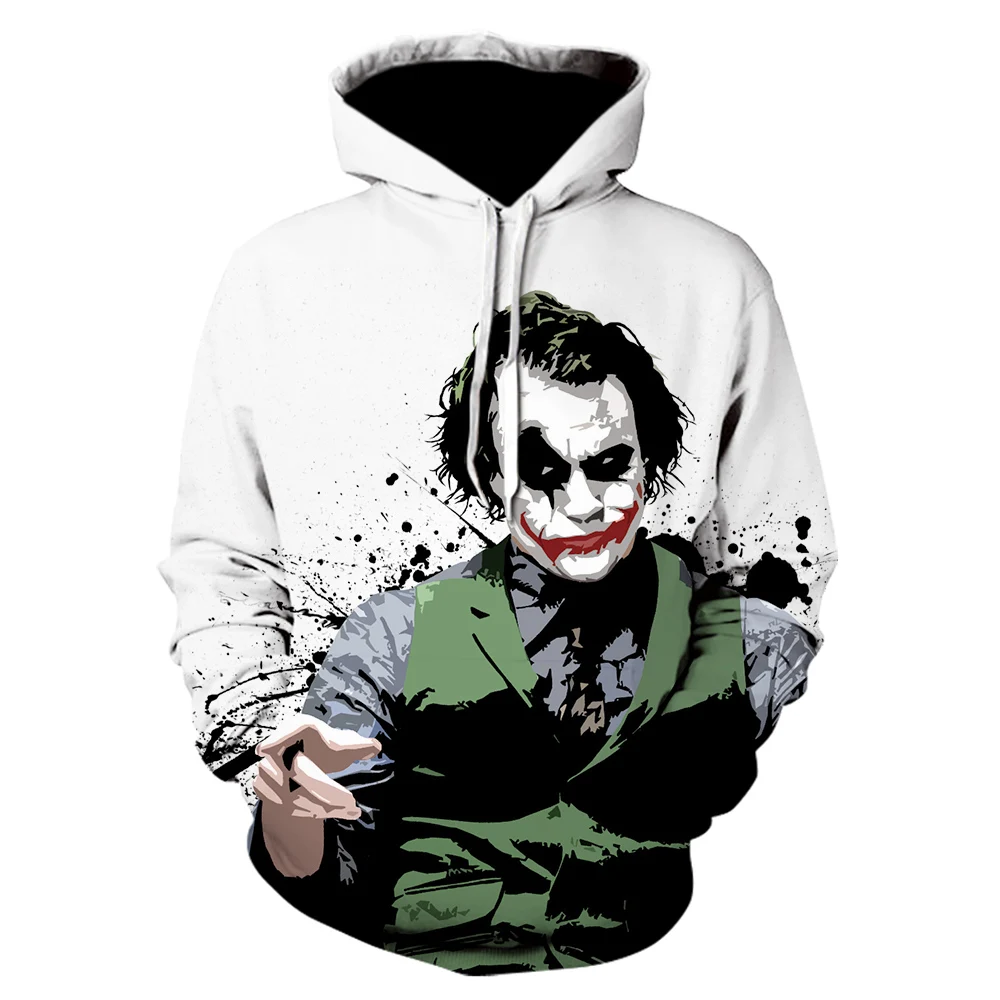 Новинка Лидер продаж толстовка с капюшоном Joker 3D свитшот аниме Мужская зимняя