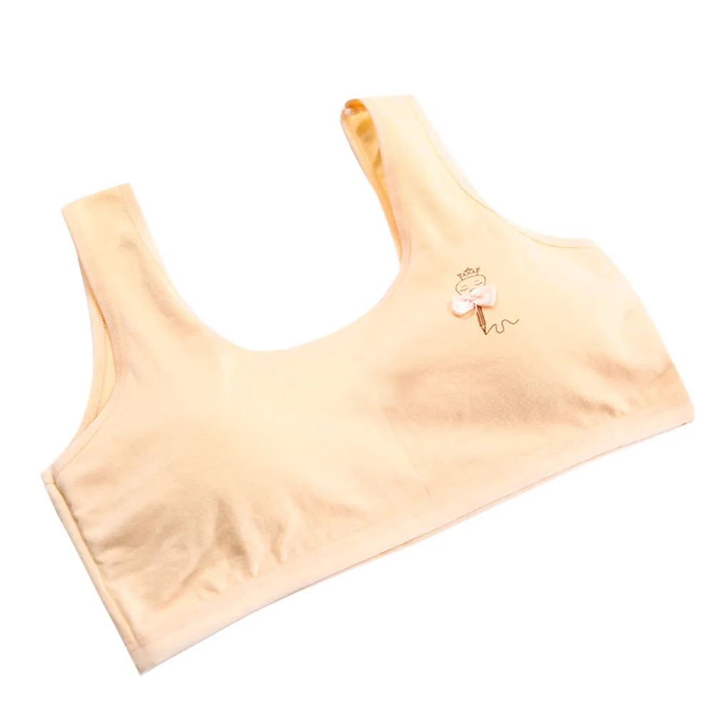 

Новинка, нижнее белье с милым принтом для девочек, бюстгальтер, жилет, детское нижнее белье, удобный бюстгальтер с чашками пуш-ап, бюстгальте...