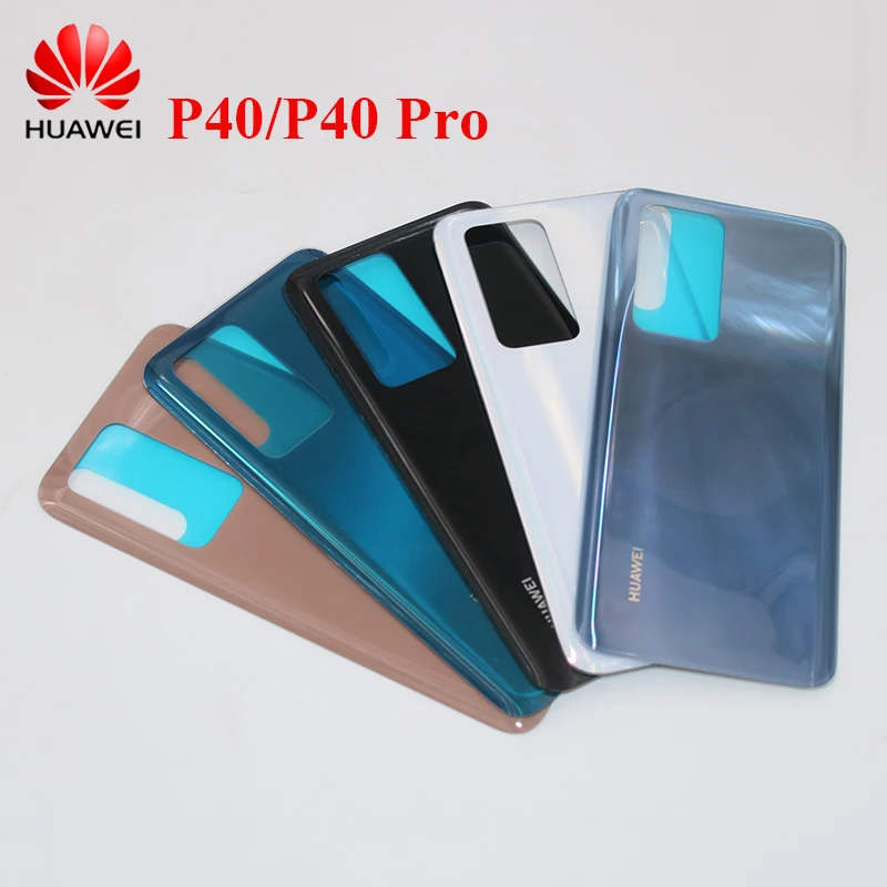 

New Original Huawei P40 Pro Housing Glass Cover Replacement Back Rear Door Battery Case Housing Cover For P40PRO P 40 With Logo