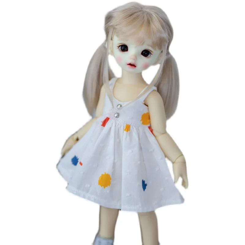 

BJD MDD 6 point double ponytail milk doll wig