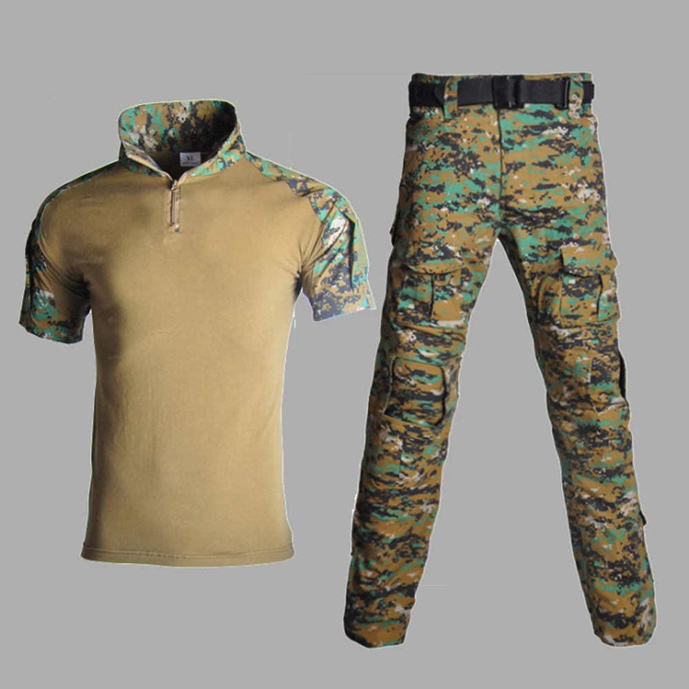 Тактическая Военная форма Летняя короткая рубашка армейская Боевая тактические