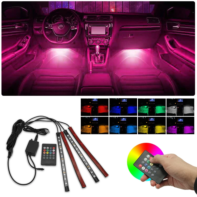 Для Chevrolet Cruze Aveo Lacetti Tahoe Aveo Niva Spark Orlando аксессуары RGB Светодиодные полосы света декоративная атмосфера света