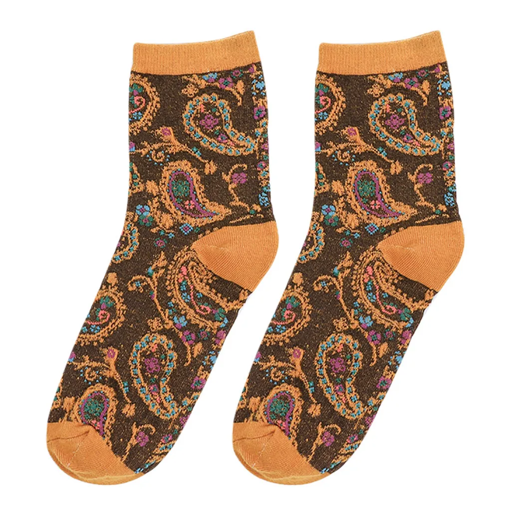 Женские винтажные носки из хлопка с индивидуальным тотем в этническом стиле
