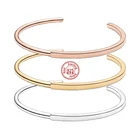 Новинка, классический браслет из стерлингового серебра 925 пробы, подходят для женских фирменных браслетов под розовое золото, подвеска сделай сам, модные блестящие украшения