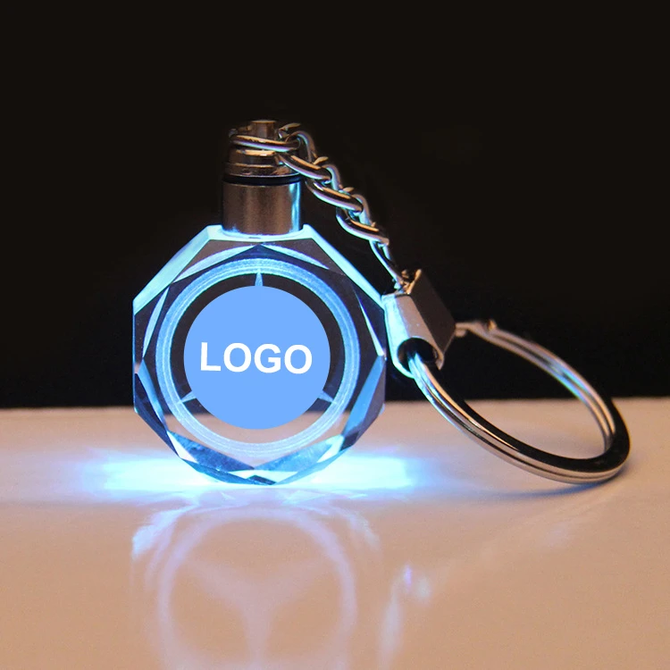 Творческий 3D стекло ручной работы металлические многоцветная Лампа брелок для