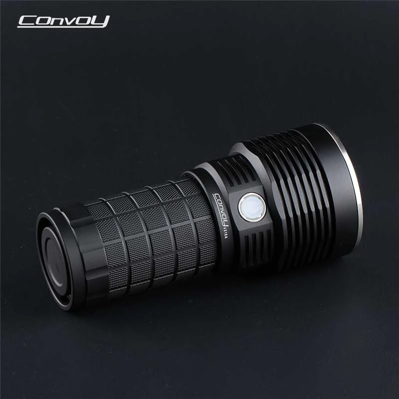 Мощный светодиодный фонарик Convoy 4X18A XHP70.2 4300 лм 40 Вт перезаряжаемый аккумулятор 18650