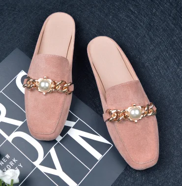 Женские туфли без задника 2018 Новое поступление тапочки с бантом В наличии