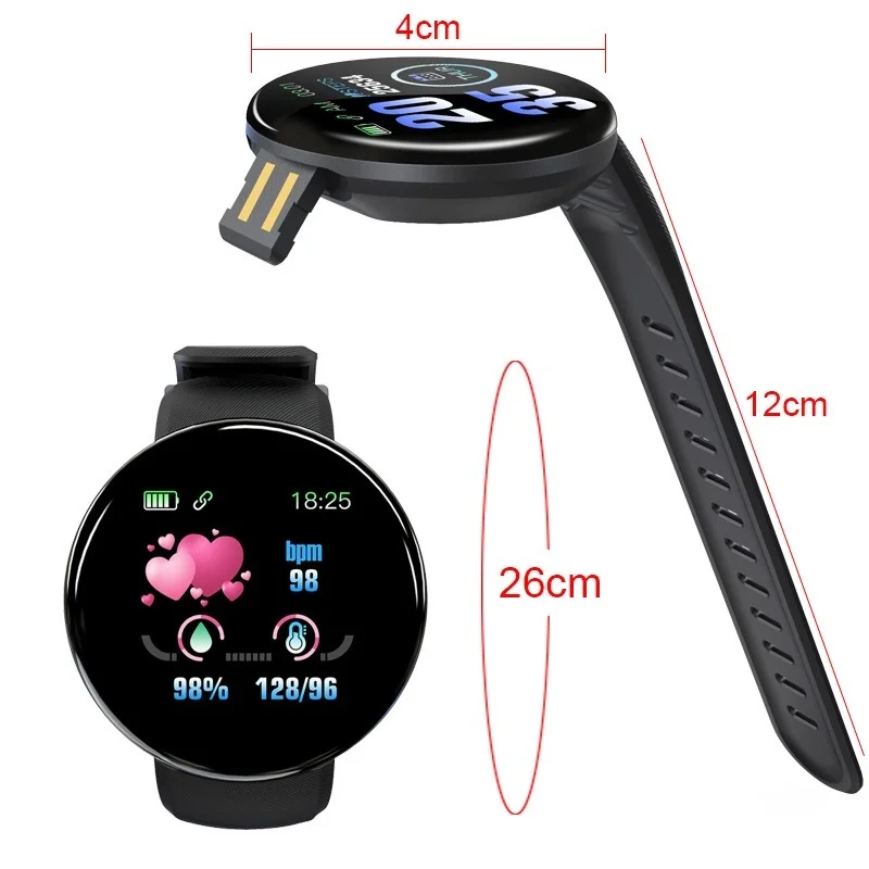 

2020 Bluetooth Smart Clock Men Blood pressure Around Smartwatch Women Clock Waterproof Sport Tracker Whatsapp For Android Ios