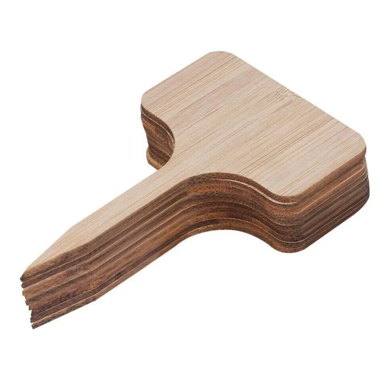 T образные бамбуковые этикетки для растений экологически чистые деревянные