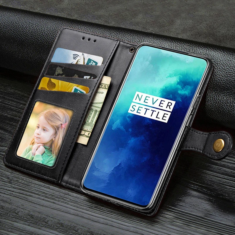 Роскошный кожаный чехол-книжка для Oneplus 7T 7 Pro чехол-кошелек мягкий чехол One plus