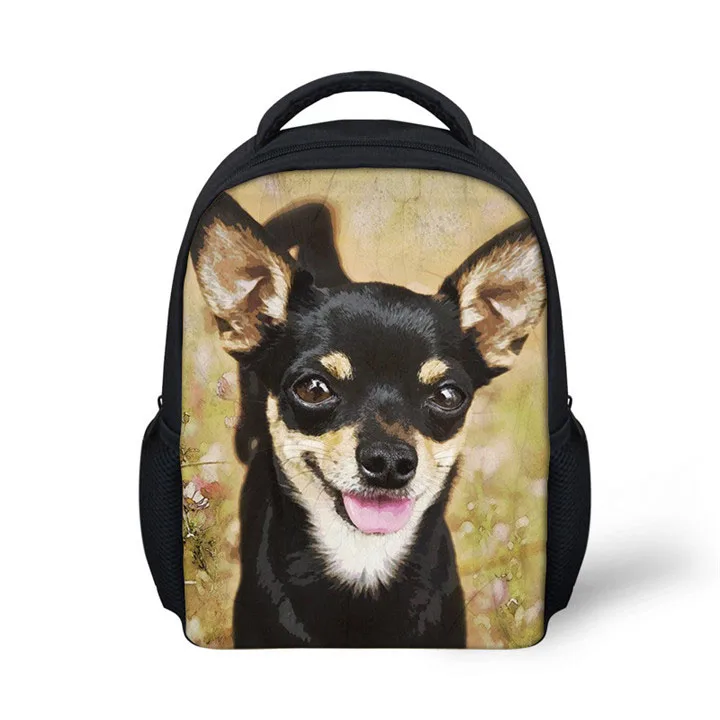 

School Backpack for Girls Satchel Schoolbag Chihuahua Printing Children Backpacks Infant Kids Bag Baby School Bags