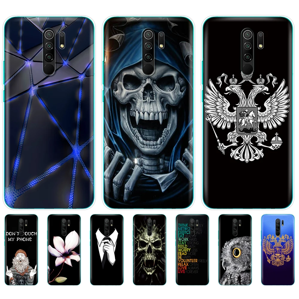 

For xiaomi redmi 9 Case Silicon Back Cover Phone Case For redmi 9 6.53 inch etui coque bumper shockproof protective copas black