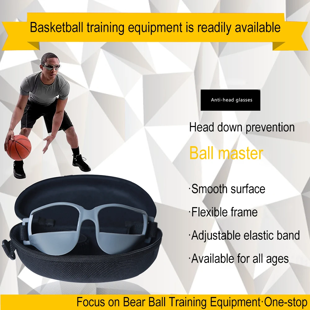 

Basketball Control Training Correction Anti-bow Glasses PP Rubber Auxiliary Equipment Dribble Goggles Sports Accessories