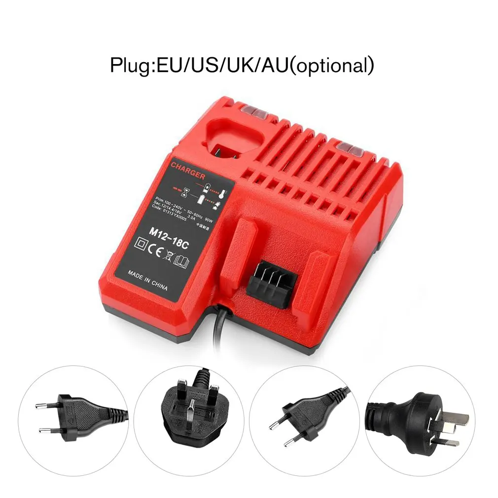 

M12-8C Tool Battery Charger 110-240V Li-ion Battery Charger for Milwaukee M12 M18 48-11-1815 48-11-1828 48-11-2401 48-11-2402