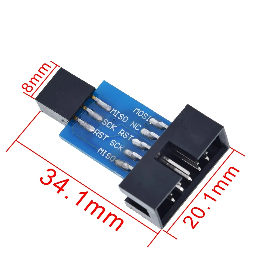 TZT 10 Pin до 6 Pin плата адаптера для AVRISP MKII USBASP STK500 высокое качество