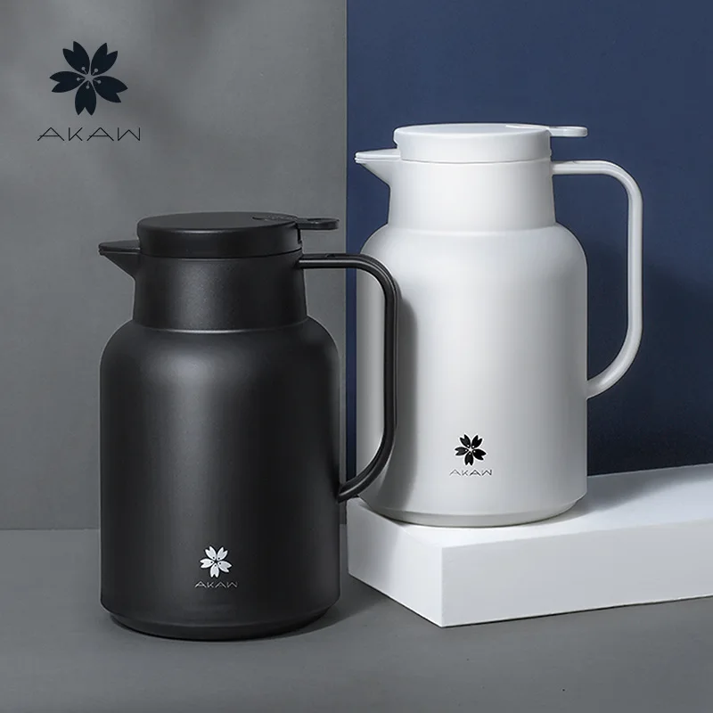 Термос кофейник бытовой термос большой емкости портативный стеклянный с