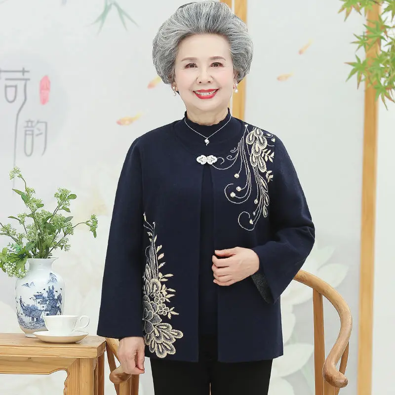 Для мамы Сезон весна-осень Верхняя одежда Топы бабушка из двух предметов