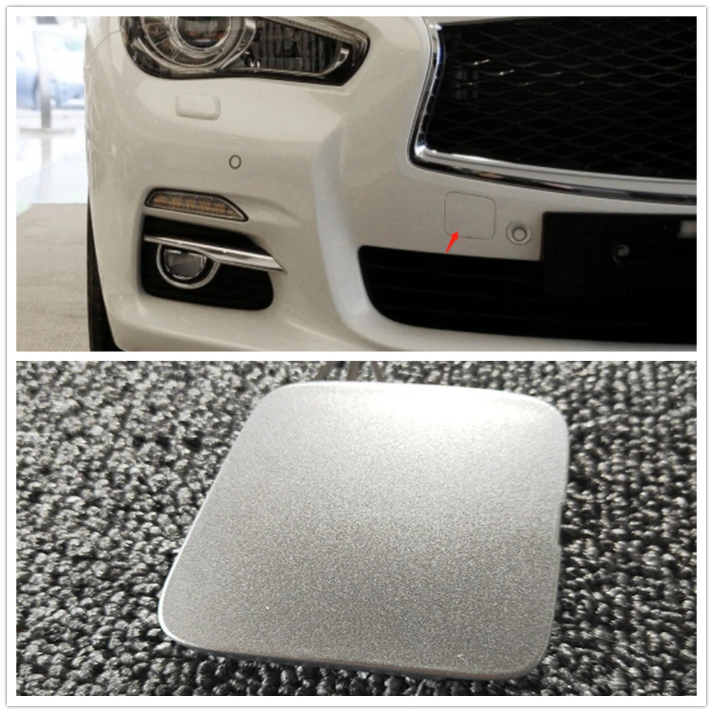

1PCS Front Bumper Tow Hook Eye Cover Hole Cap For 2014 2015 2016 Infiniti Q50 Exterior Car Accessories Auto Parts