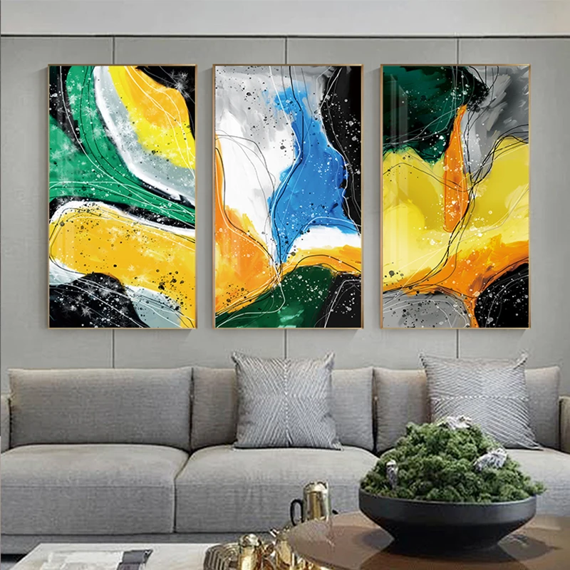Modern Abstract Art Wall Picture Nordic Poster Colourful Print Fashion Canvas for Living Room Bedroom Tableaux Salon | Дом и сад