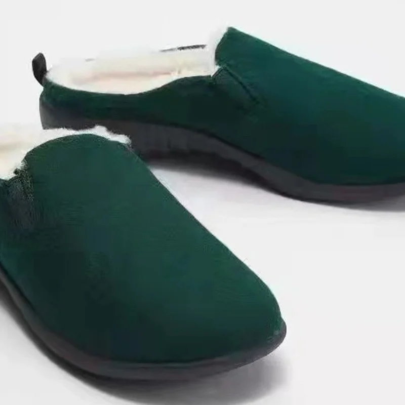 

2021, плюшевые тапочки, зимние утепленные теплые меховые домашние тапочки с цветами, мягкая подошва, женские тапочки из флока, обувь для дома, ...