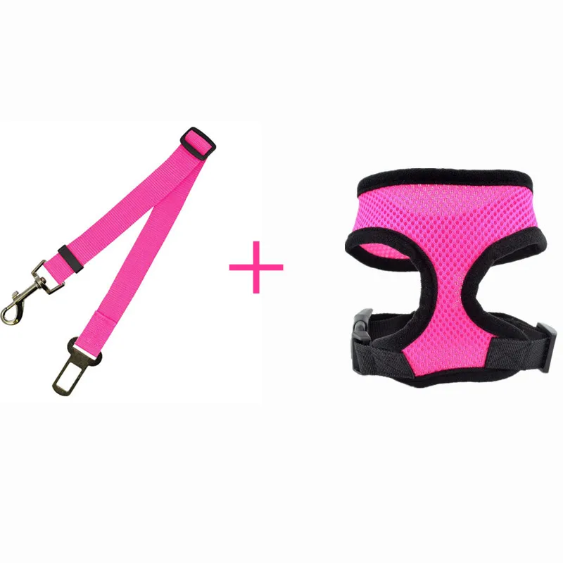 

1PC Dog Car Seat Belt Harness Auto Pet Safety Belt Vehicle Puppy Cat Life Belt for Harness Collar Set Free Hand Leash Adjustable