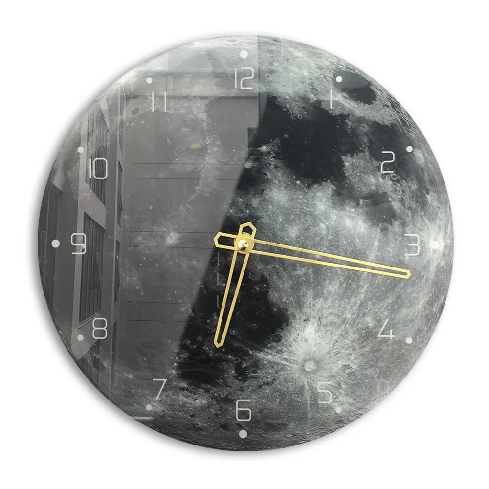 Короткие цифровые настенные часы современный дизайн идеи подарка гостиная