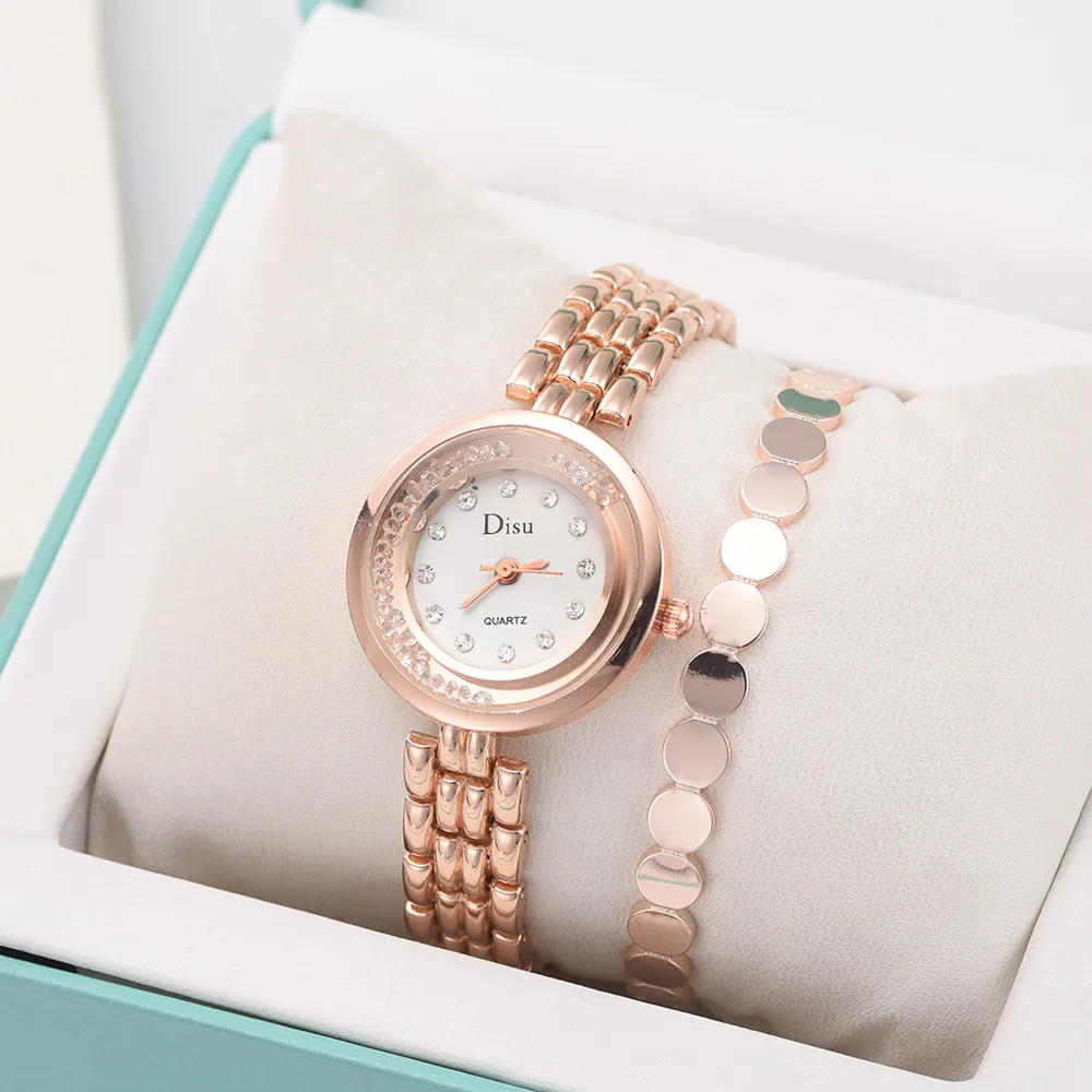 Роскошные женские часы набор из розового золота женский браслет для девушек