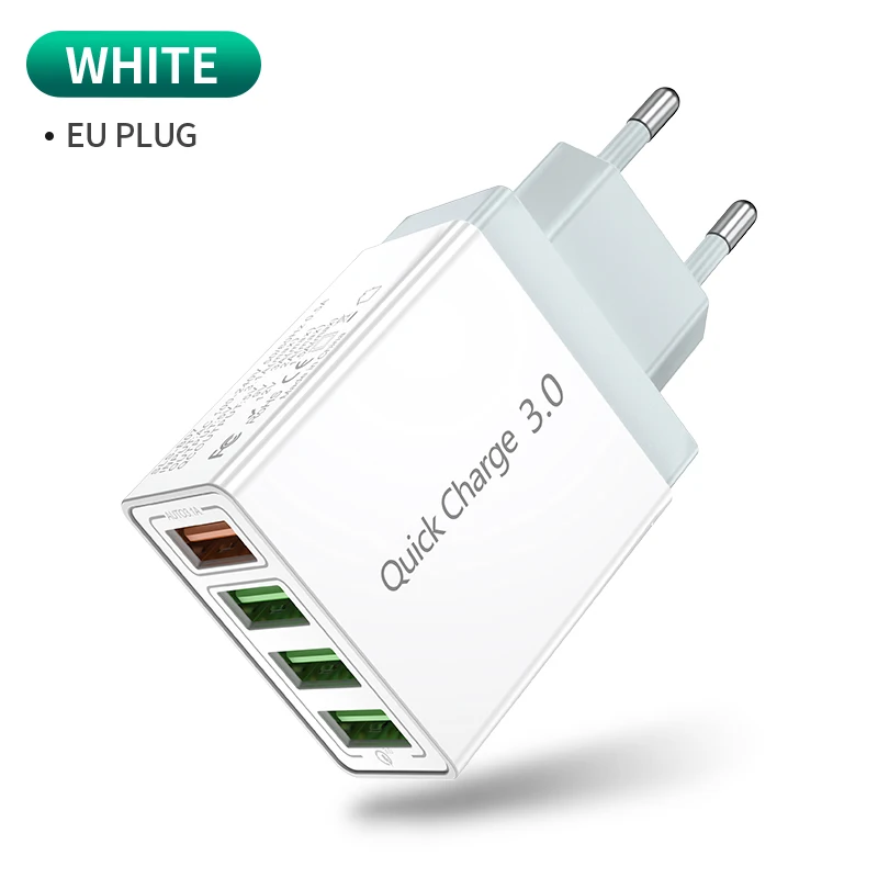 Udyr Quick Charge 3,0 4,0 USB зарядное устройство для iPhone 8 7X11 Smausng S10 Xiaomi huawei быстрое зарядное устройство QC3.0 настенное зарядное устройство для мобильного телефона - Тип штекера: White-EU Plug