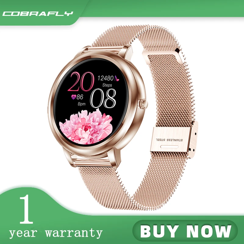 Cobrafly 2021 Smart Watch Women 1.09 inch Screen IP67 Waterproof Women's Watches Blood Pressure Smar
