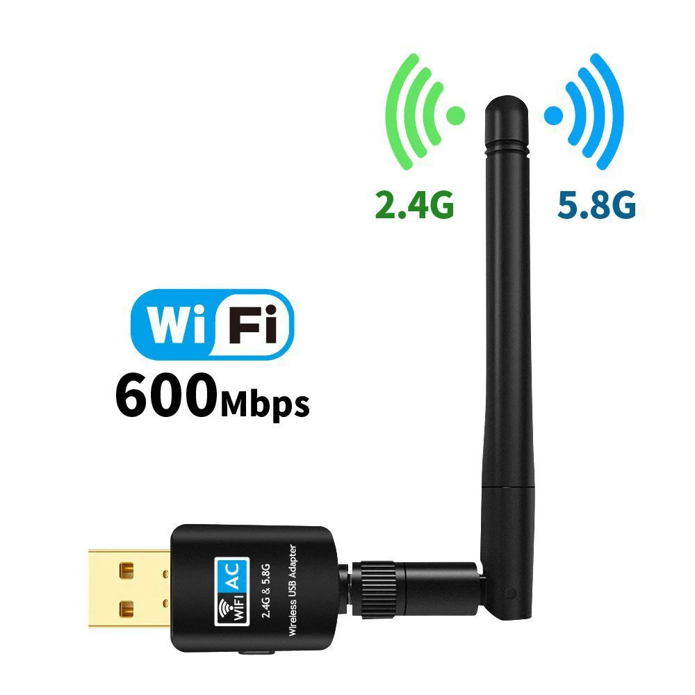 

Dual-Band Wireless Network Card With Standard USB 2.0 Interface 2.4G/5.8G Dual Band Supports WPA/WPA2/WEP/802.1X/WMM Encryption
