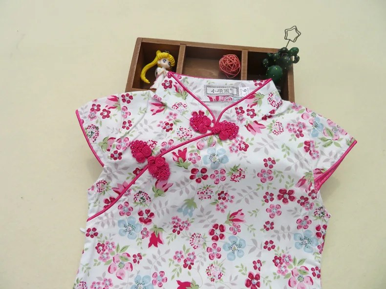 Китайский традиционный китайский Чонсам для девочек праздничная одежда Qipao с