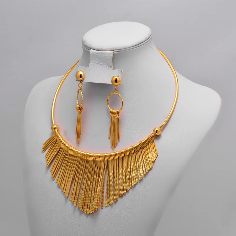 

Nigeria Dubai Classic Popular Dubai Women Gift African Bridal Wedding Jewelry Sets Necklace/Earring Jewelry Sets