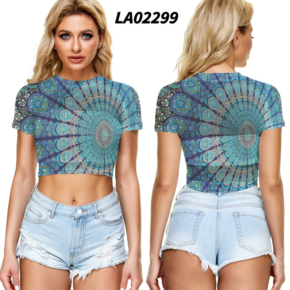 

Sexy Harajuku Short T-shirt Short sleeve Cropped Tops Women T-shirt Summer Casual Tops Colorful Fashion Crop Top Women Oversized
