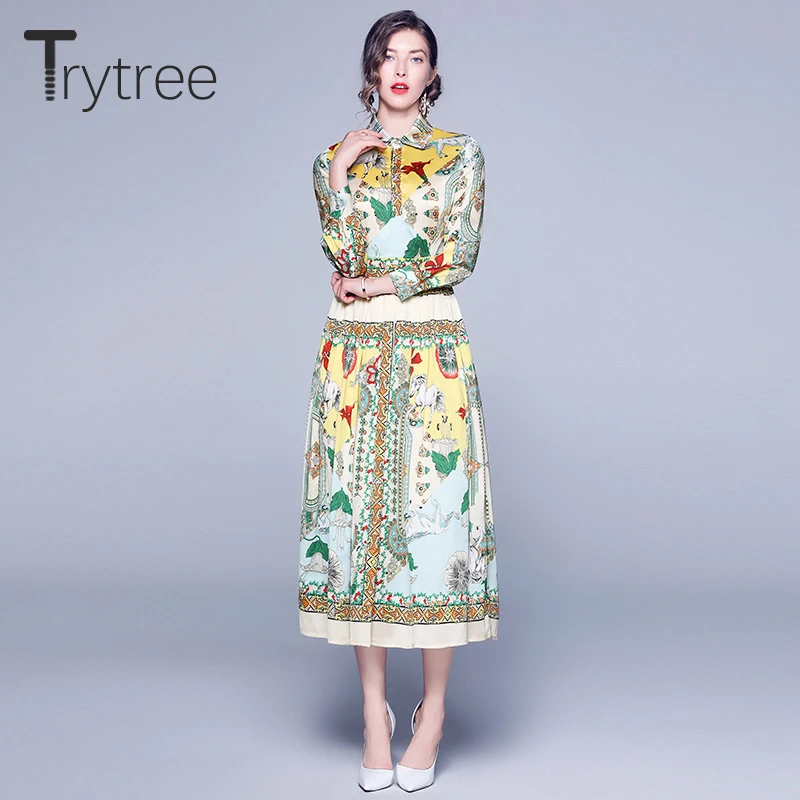 Женское Повседневное платье Trytree элегантное офисное платье-трапеция из