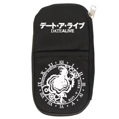 Холщовый чехол для карандашей Date A Live косплея на молнии мультяшная косметичка