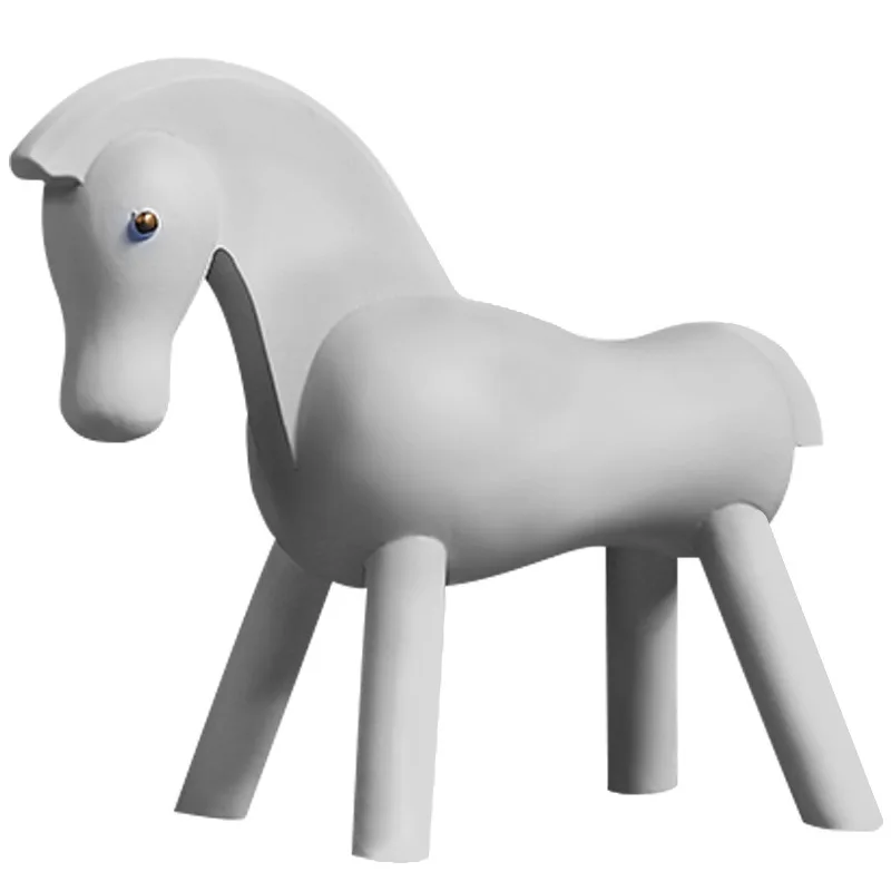 Simple Creative Black and White Pony Ornaments Modern Home Living Room Tv Cabinet Animal Furnishings | Дом и сад