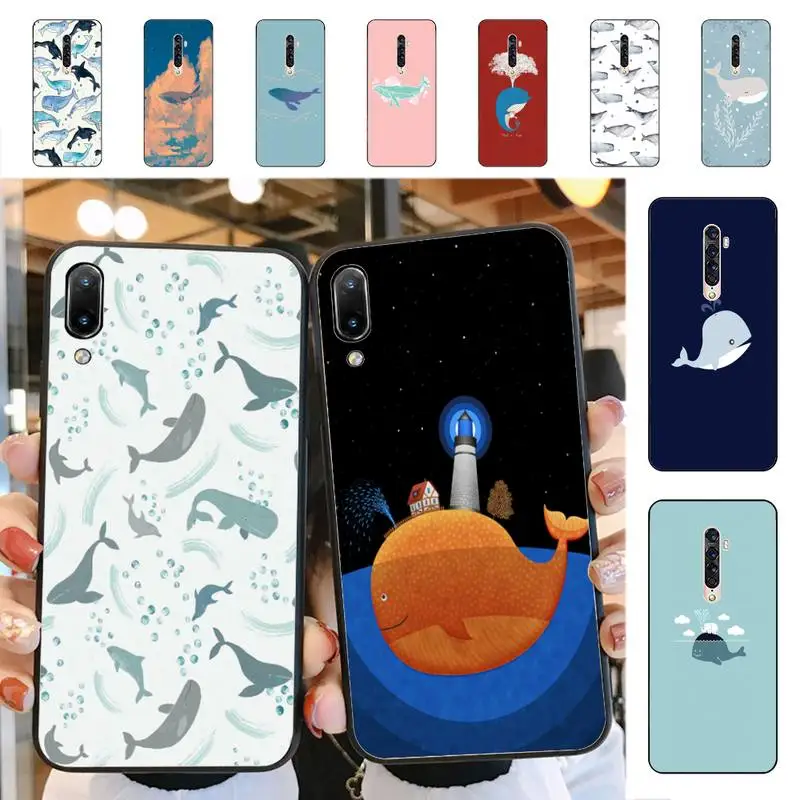 

YNDFCNB Ocean Big Fish Whale Phone Case for Vivo Y91C Y11 17 19 17 67 81 Oppo A9 2020 Realme c3